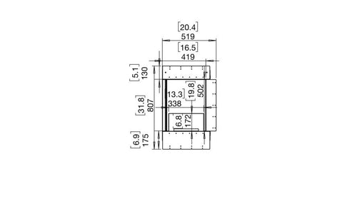 Ecosmart Fire Flex 18RC Right Corner Fireplace Insert - Black Finish / Stainless Steel Burner - ESF.FX.18RC